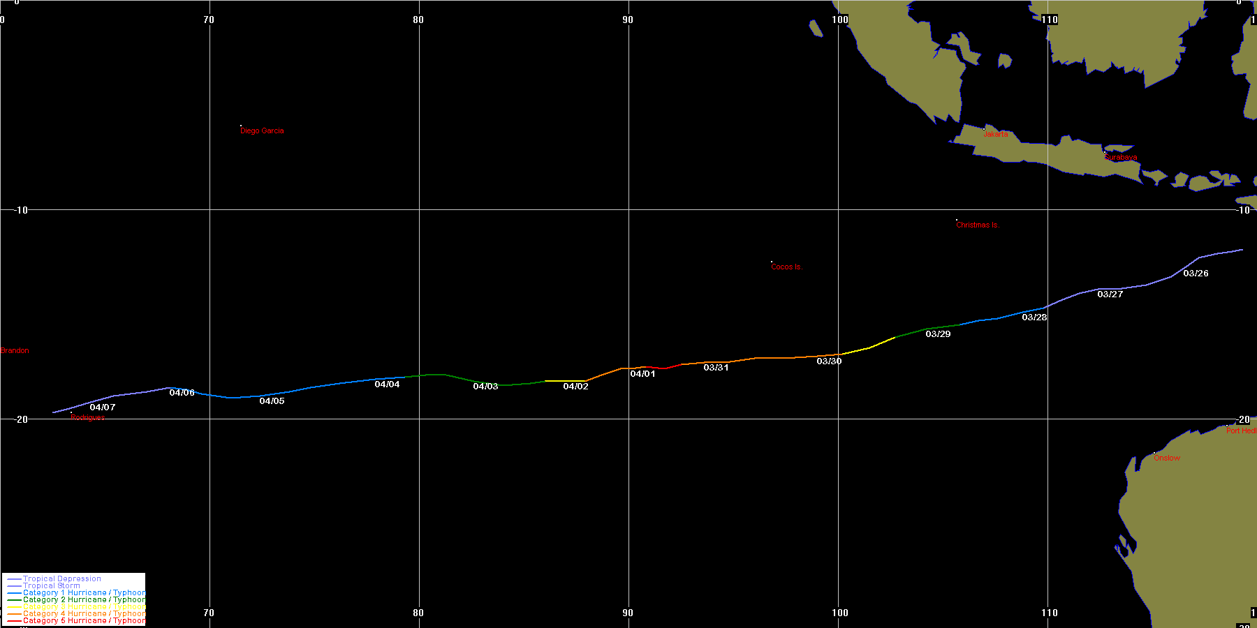 Tropical Cyclone Frederic Evrina