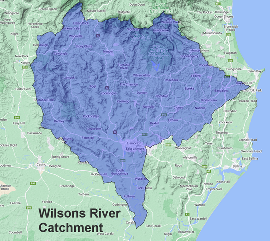 Wilsons River catchment map