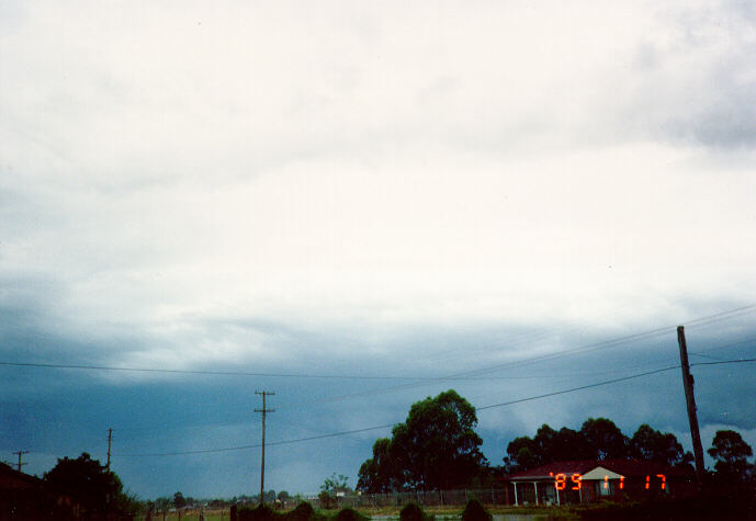cumulonimbus thunderstorm_base : Schofields, NSW   17 November 1989