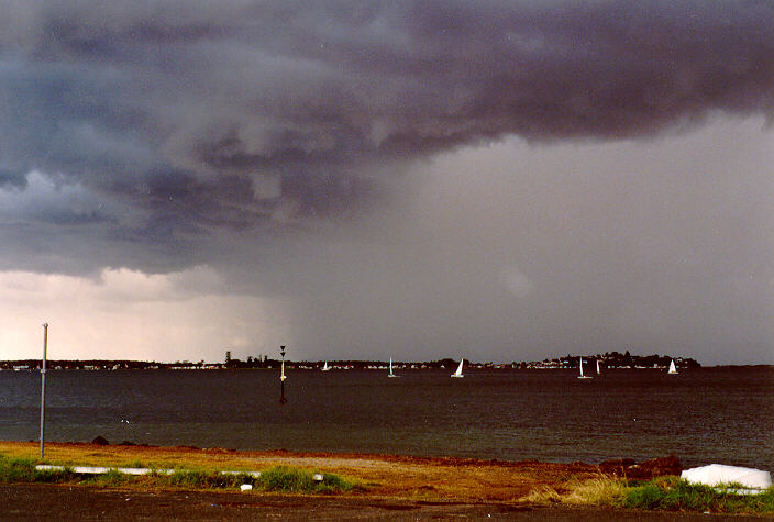 cumulonimbus thunderstorm_base : Belmont, NSW   1 July 1990