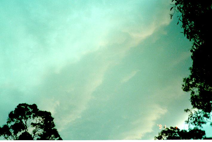 cumulonimbus thunderstorm_base : Schofields, NSW   20 January 1991