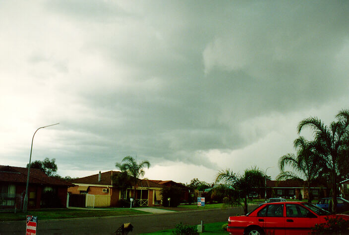 cumulonimbus thunderstorm_base : Oakhurst, NSW   1 November 1992