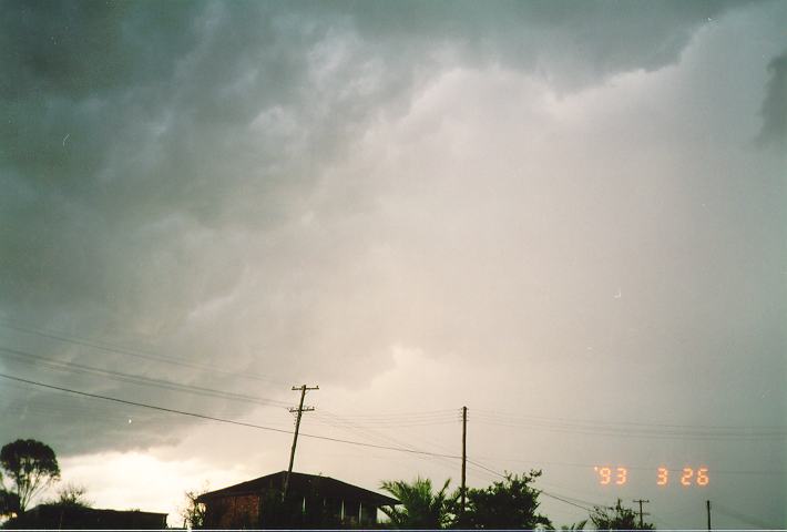 cumulonimbus thunderstorm_base : Schofields, NSW   26 March 1993