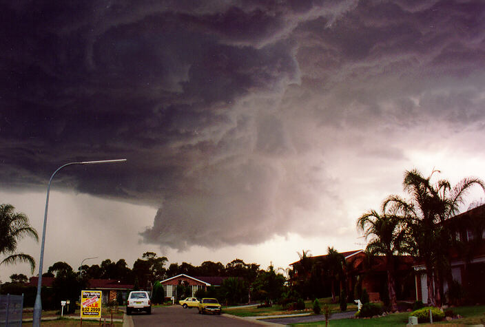 wallcloud thunderstorm_wall_cloud : Oakhurst, NSW   1 February 1994