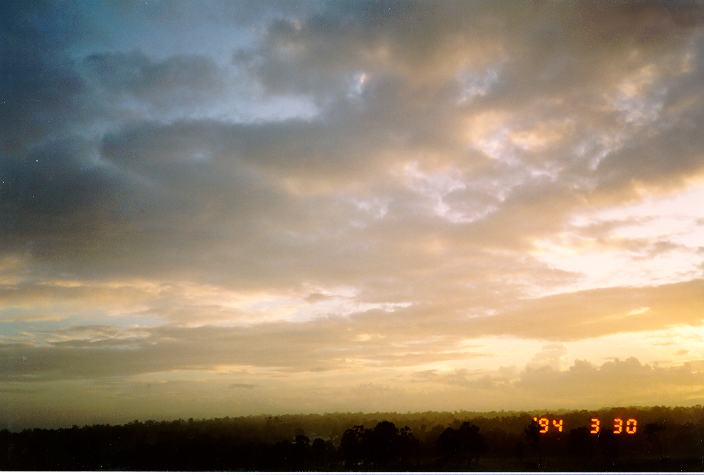 sunrise sunrise_pictures : Schofields, NSW   30 March 1994