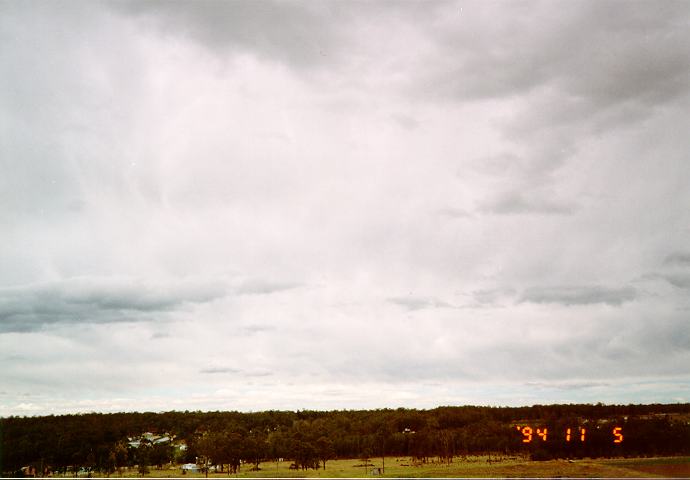 altostratus altostratus_cloud :  Schofields, NSW   5 November 1994