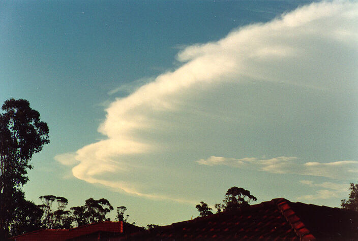 anvil thunderstorm_anvils : Oakhurst, NSW   20 November 1994