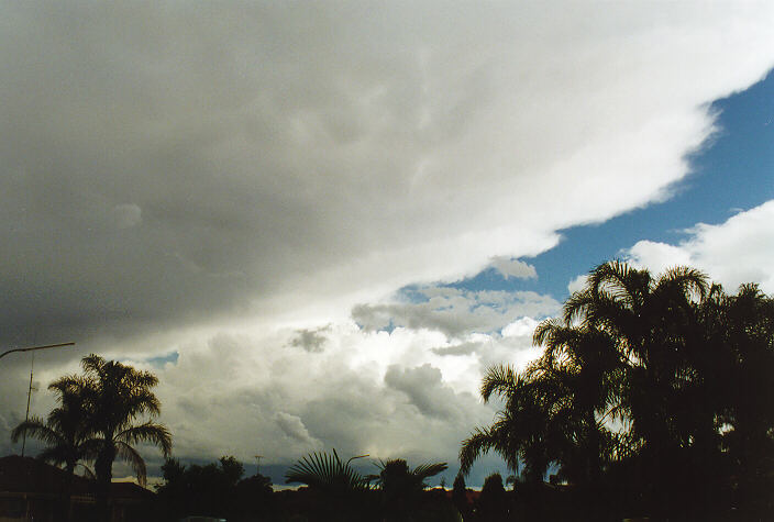 anvil thunderstorm_anvils : Oakhurst, NSW   20 September 1997