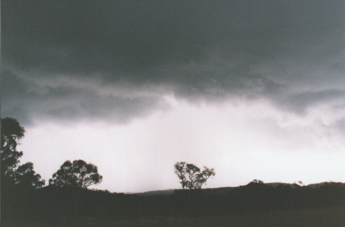 cumulonimbus thunderstorm_base : Storm King Dam, Qld   5 October 1998