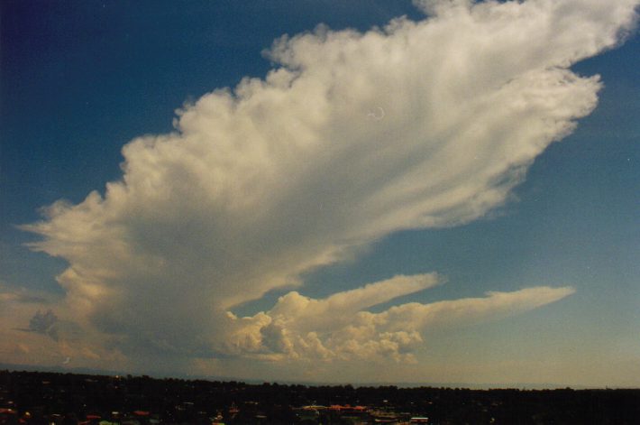 anvil thunderstorm_anvils : Rooty Hill, NSW   13 March 1999