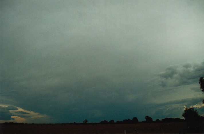 cumulonimbus supercell_thunderstorm : S of Gumtree, Qld   22 November 1999