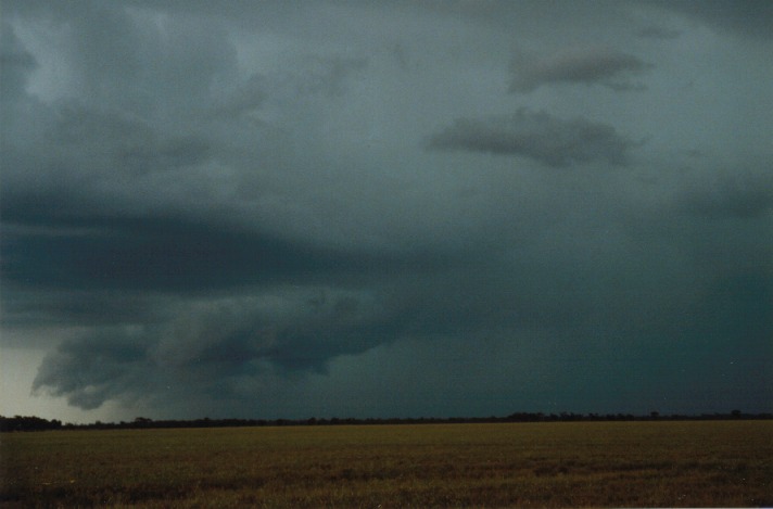 cumulonimbus thunderstorm_base : S of Cunumulla, Qld   27 November 1999