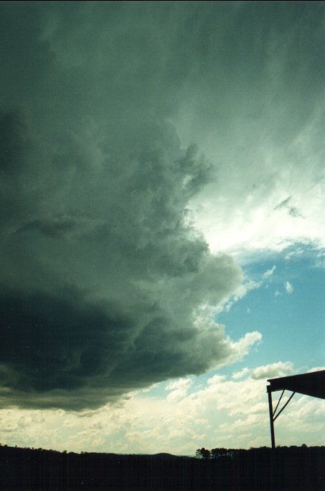 cumulonimbus thunderstorm_base : S of Kyogle, NSW   5 November 2000