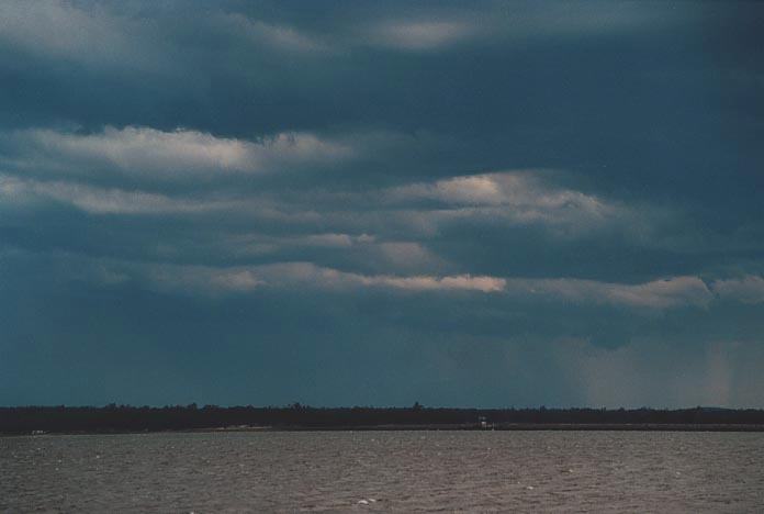 cumulonimbus thunderstorm_base : Coolmunda Dam, Inglewood, Qld   27 November 2000