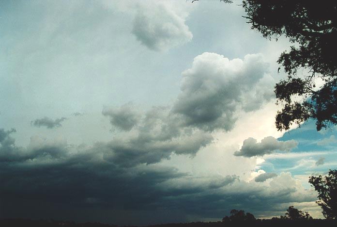 cumulonimbus thunderstorm_base : W of Quirindi, NSW   29 November 2000