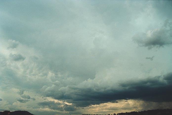 cumulonimbus thunderstorm_base : W of Quirindi, NSW   29 November 2000