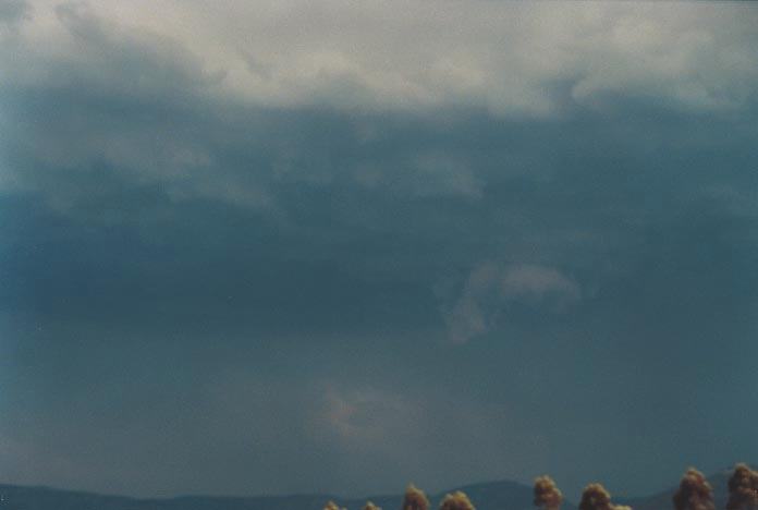 cumulonimbus thunderstorm_base : W of Jerrys Plains, NSW   6 December 2000