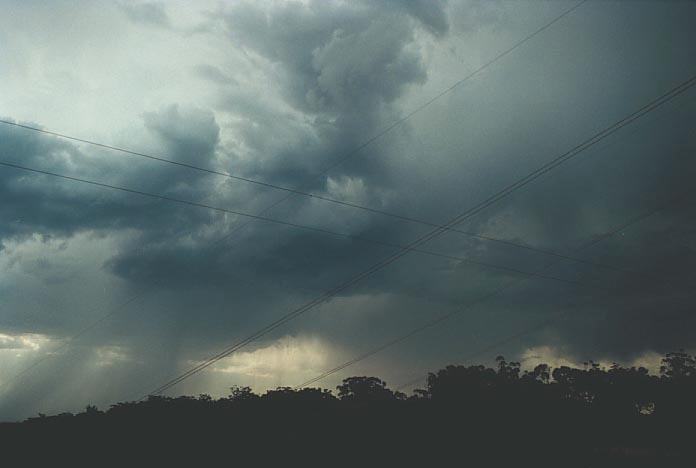 cumulonimbus thunderstorm_base : N of Marulan, NSW   4 January 2001