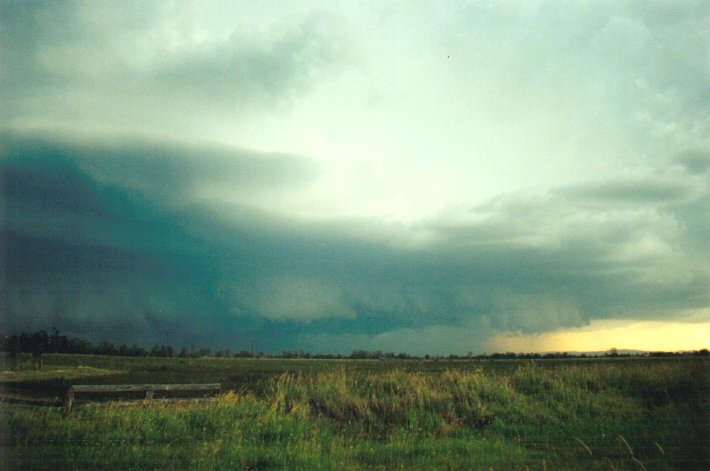 cumulonimbus supercell_thunderstorm : E of Casino, NSW   17 January 2001