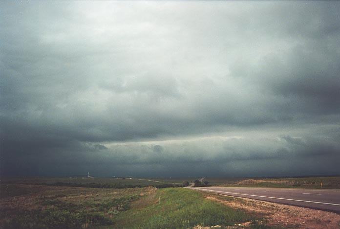 cumulonimbus thunderstorm_base : NW of Wheeler, Texas, USA   19 May 2001