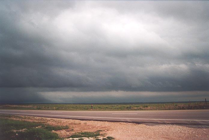 cumulonimbus thunderstorm_base : Oklahoma border, USA   19 May 2001