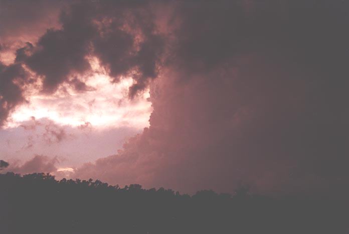 cumulonimbus thunderstorm_base : on freeway towards McAlester, Oklahoma, USA   20 May 2001