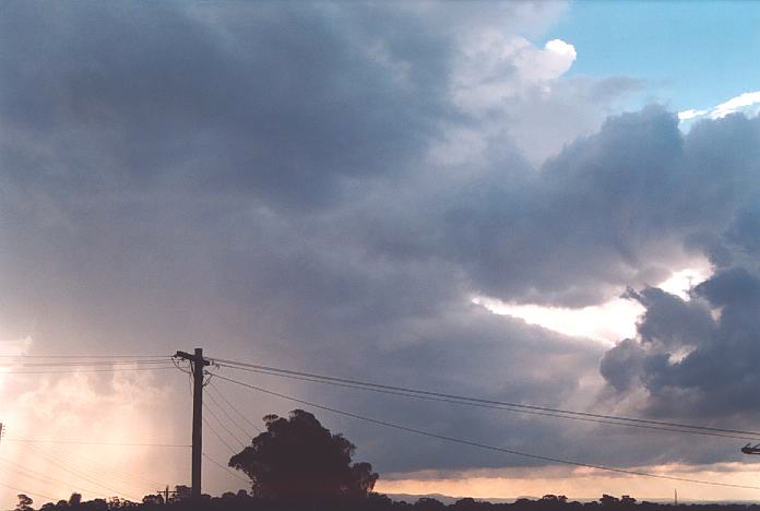 cumulonimbus thunderstorm_base : Schofields, NSW   12 July 2001