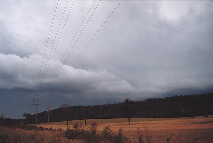 cumulonimbus thunderstorm_base : S of Bulahdelah, NSW   3 October 2001