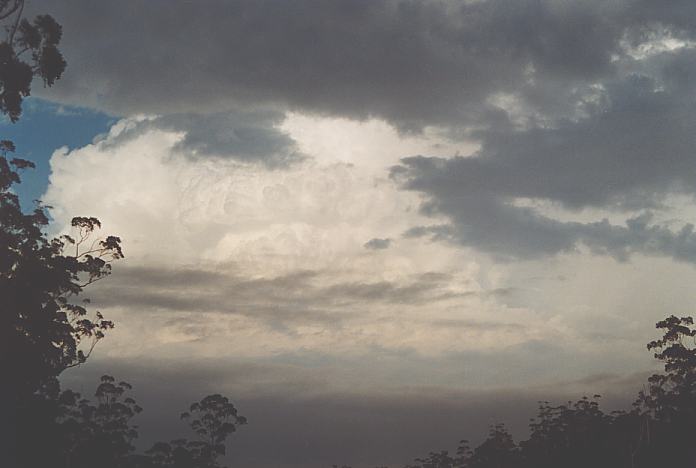 cumulonimbus supercell_thunderstorm : S of Port Macquarie, NSW   22 December 2001