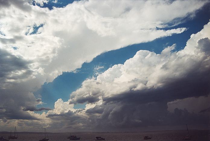cumulonimbus thunderstorm_base : Port Stephens, NSW   8 February 2002