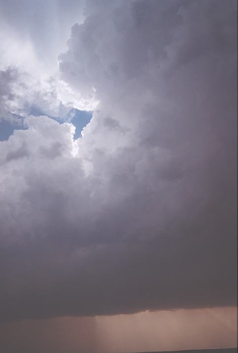 cumulonimbus thunderstorm_base : near Hays, Kansas, USA   22 May 2002