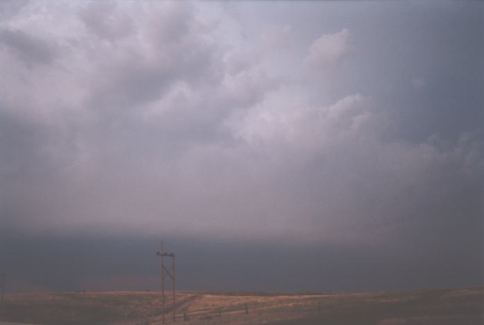 cumulonimbus thunderstorm_base : near Waldo, Kansas, USA   22 May 2002