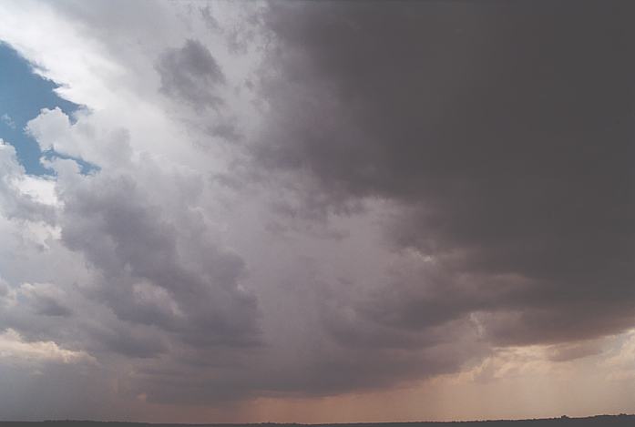 cumulonimbus thunderstorm_base : NE of Childress, Texas, USA   24 May 2002