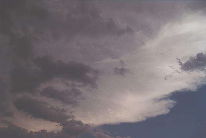 anvil thunderstorm_anvils : NE of Childress, Texas, USA   24 May 2002