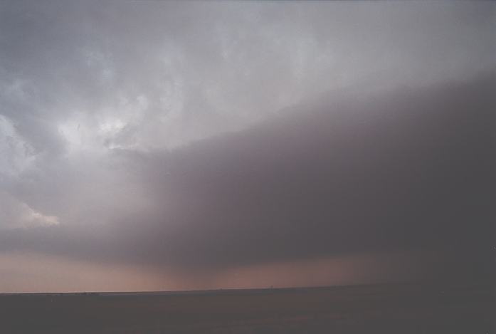 cumulonimbus thunderstorm_base : near Burlington, Colorado, USA   3 June 2002