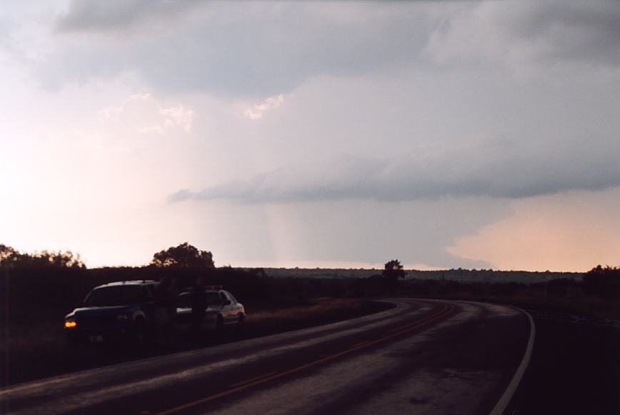 cumulonimbus thunderstorm_base : E of Newcastle, Texas, USA   12 June 2003
