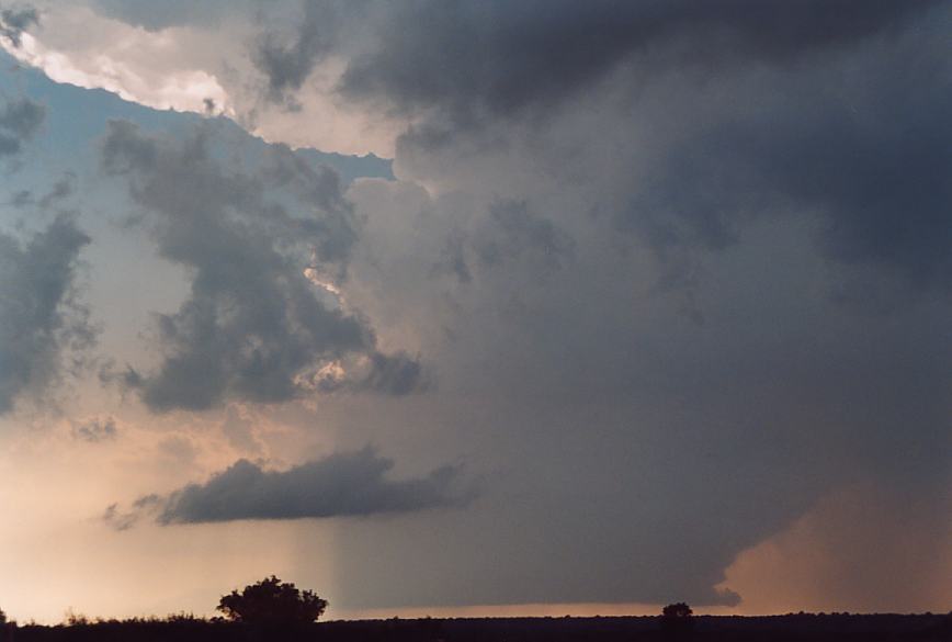 wallcloud thunderstorm_wall_cloud : E of Newcastle, Texas, USA   12 June 2003