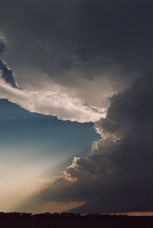 wallcloud thunderstorm_wall_cloud : near Newcastle, Texas, USA   12 June 2003