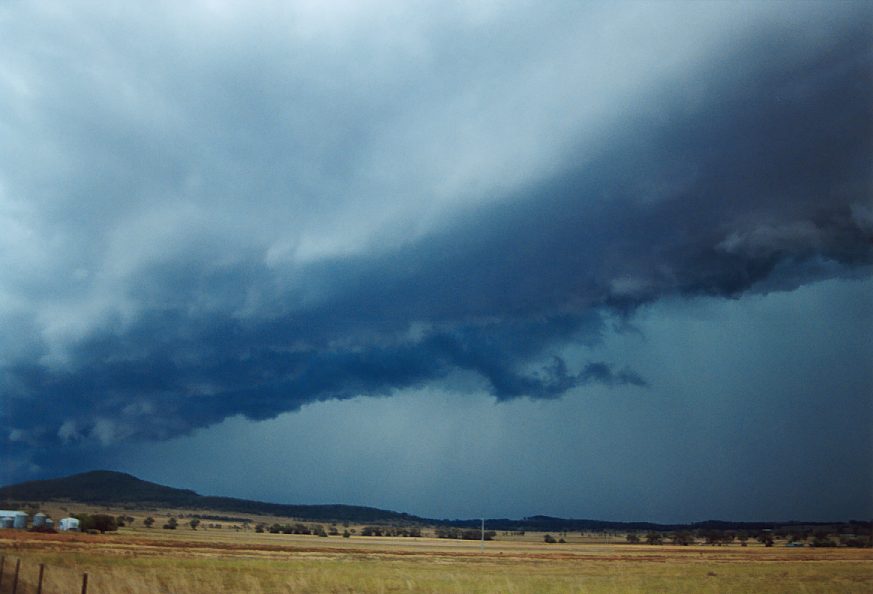 cumulonimbus supercell_thunderstorm : E of Mullaley, NSW   22 November 2003