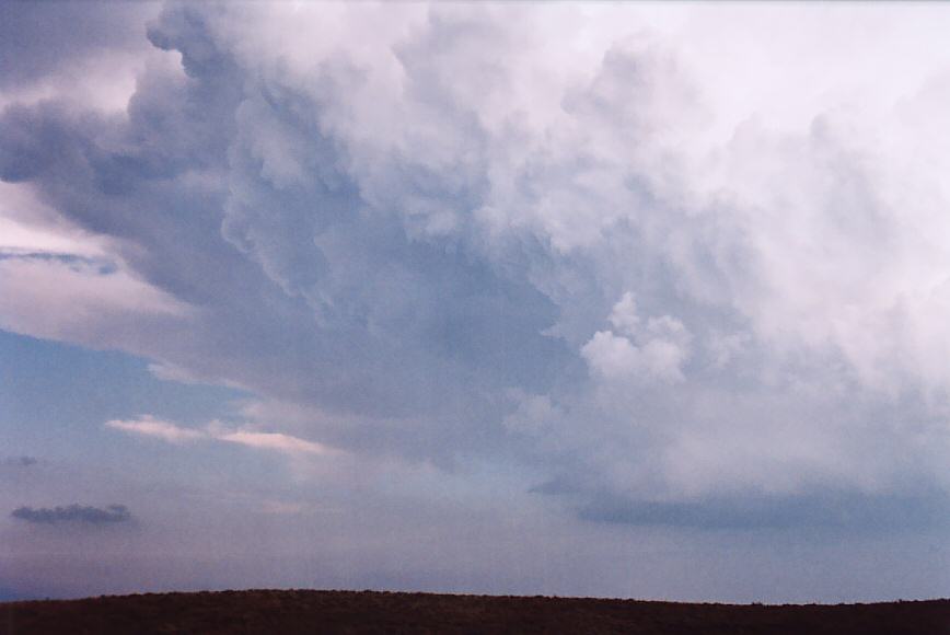 cumulonimbus thunderstorm_base : E of Coldwater, Kansas, USA   12 May 2004