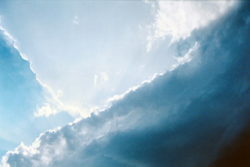 cumulonimbus thunderstorm_base : W of Medicine Lodge, Kansas, USA   12 May 2004