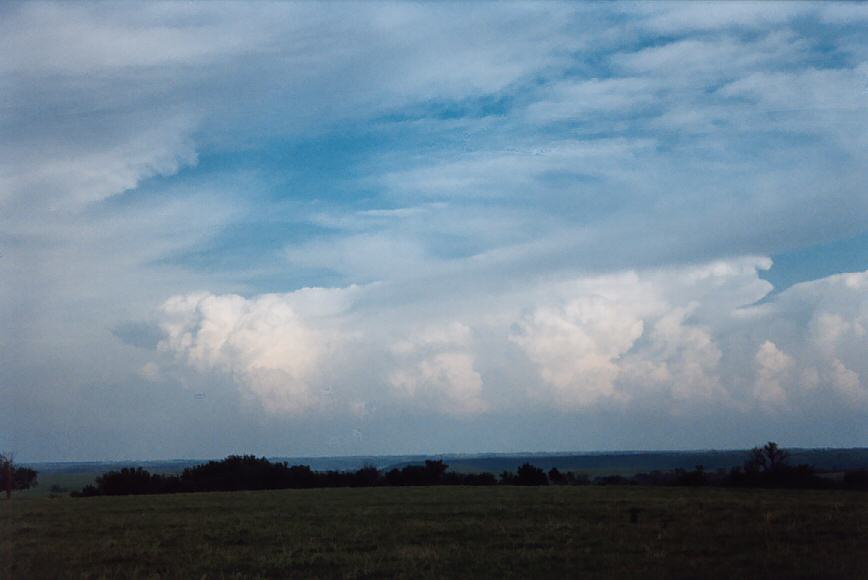thunderstorm cumulonimbus_incus : N of Topeka, Kansas, USA   24 May 2004