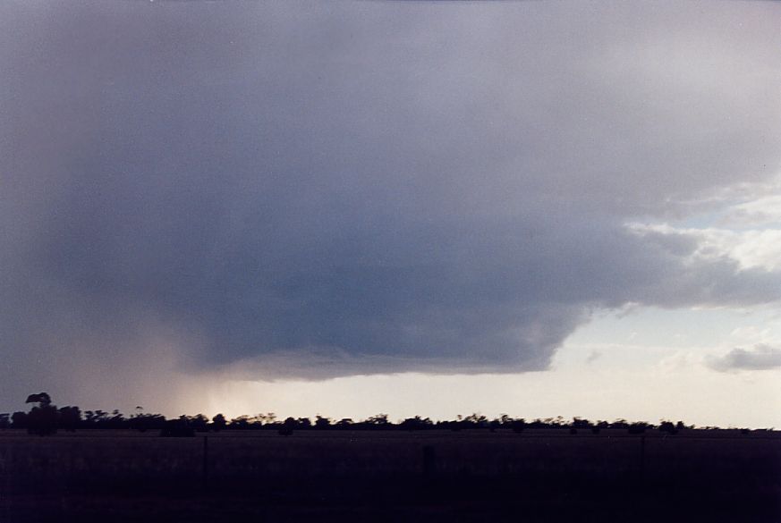 cumulonimbus thunderstorm_base : W of Nyngan, NSW   9 December 2004