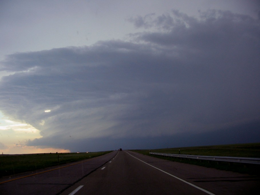 cumulonimbus supercell_thunderstorm : I-70 near Flagler, Colorado, USA   2 June 2005