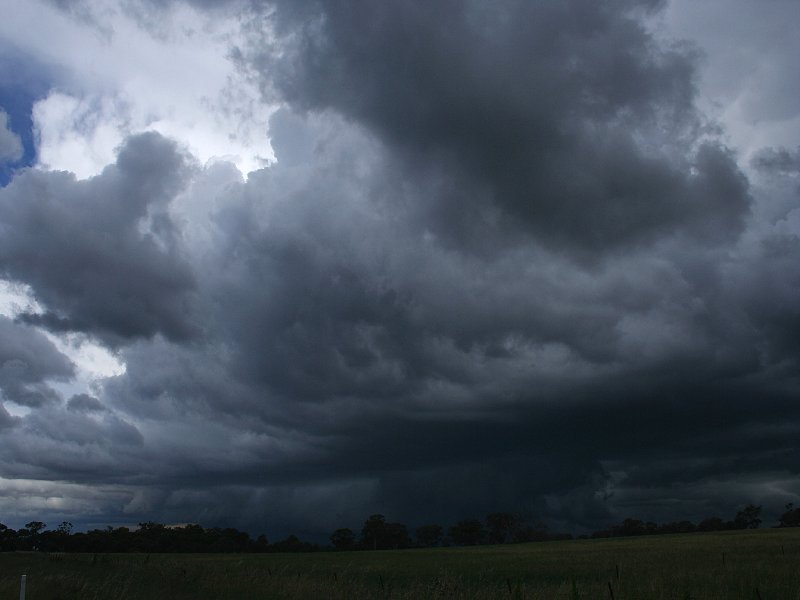 cumulonimbus thunderstorm_base : S of Coonabarabran, NSW   25 November 2005