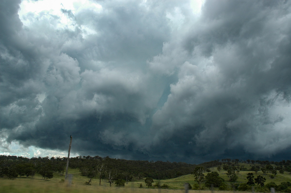 cumulonimbus thunderstorm_base : S of Tenterfield, NSW   4 February 2006