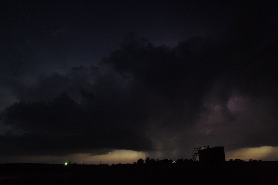 cumulonimbus thunderstorm_base : SE of Kinsley, Kansas, USA   29 May 2006