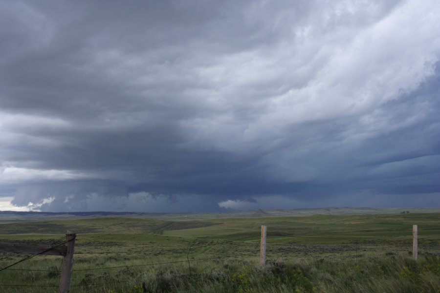 cumulonimbus supercell_thunderstorm : NW of Newcastle, Wyoming, USA   9 June 2006