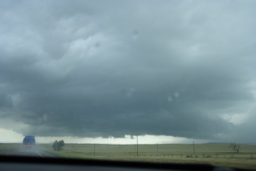 cumulonimbus thunderstorm_base : S of Newcastle, Wyoming, USA   9 June 2006