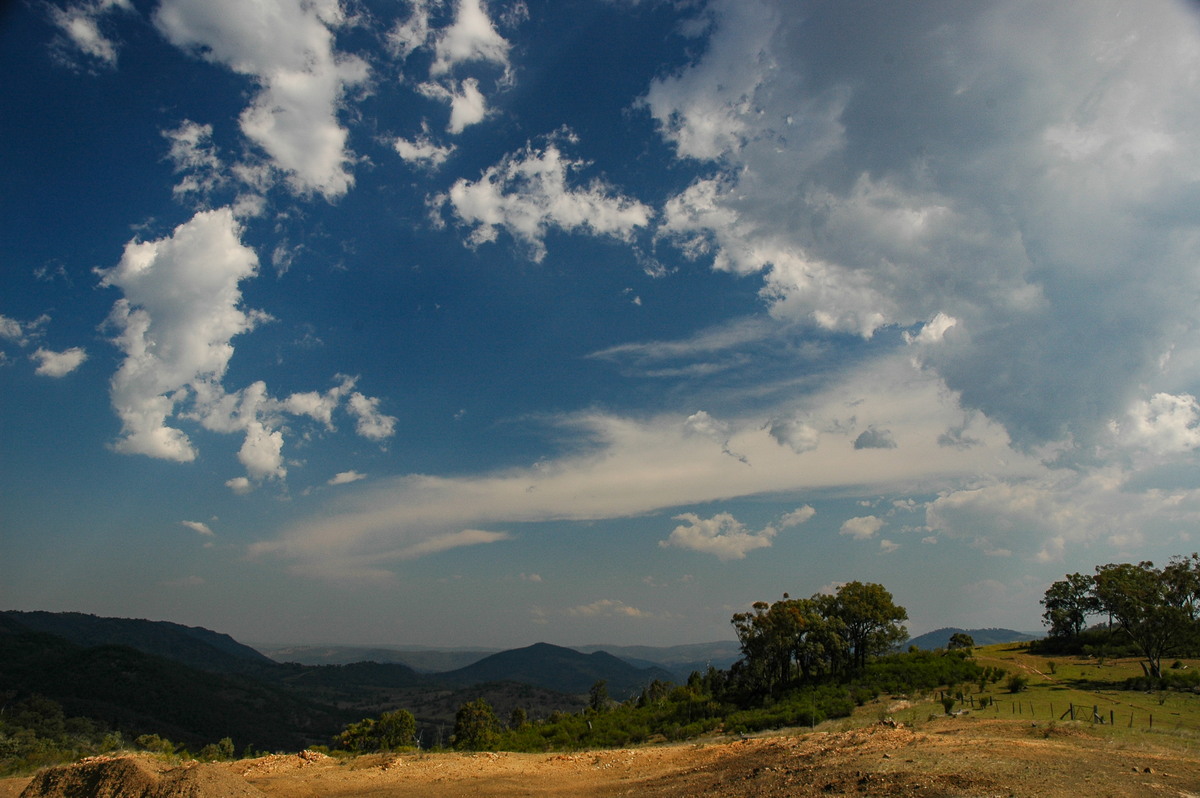 anvil thunderstorm_anvils : W of Tenterfield, NSW   24 November 2006